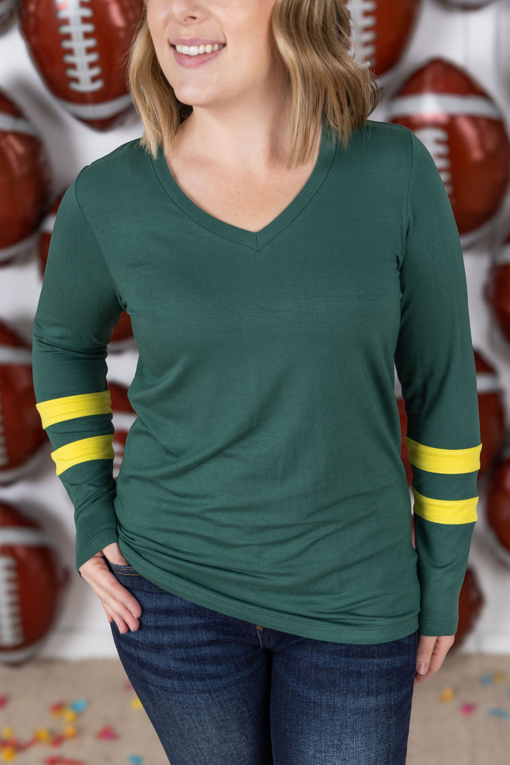 GameDay Larissa Long Sleeve Top - Green Bay